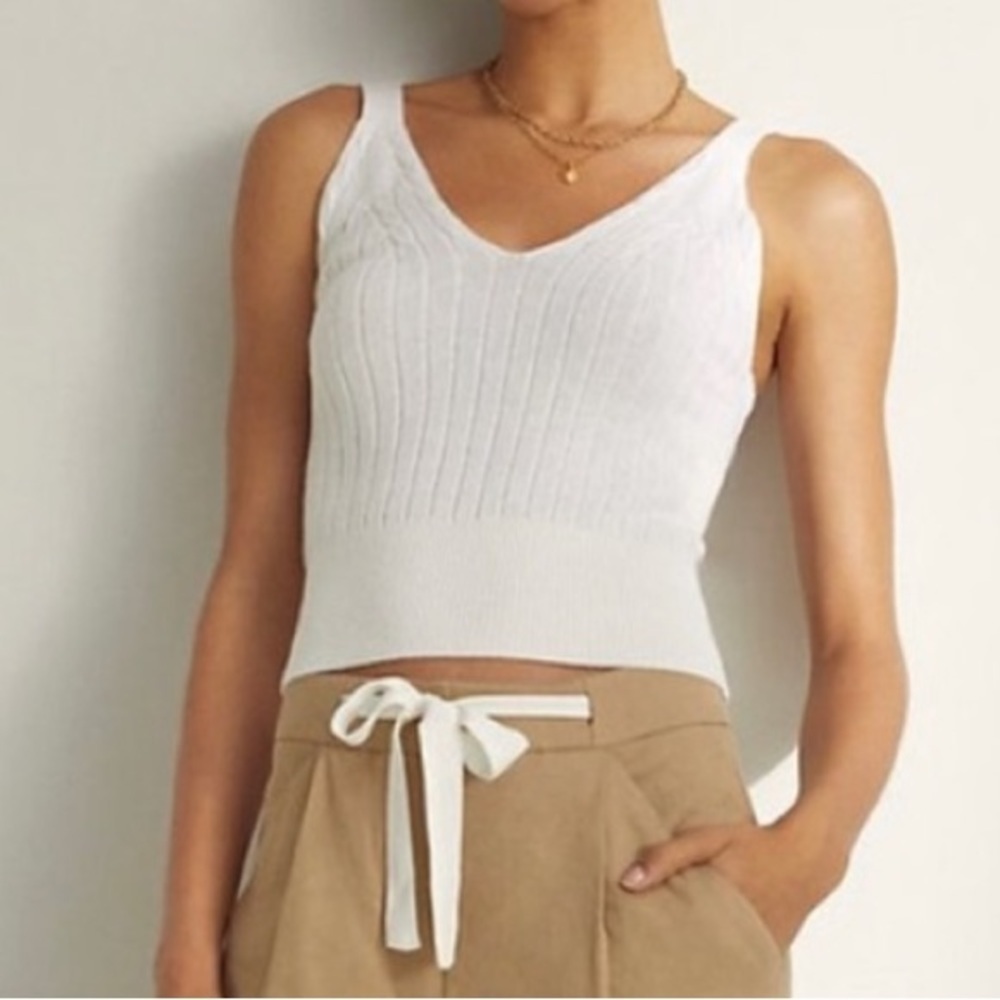 Aritzia Wilfred Wool Suzette Knit Top in Oak